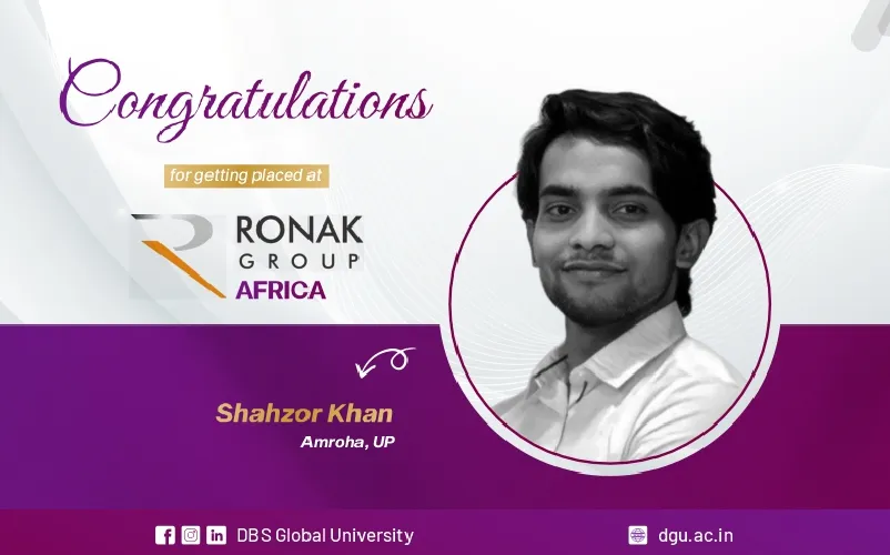 Student Secures Placement at Ronak Group Africa, a Global FMCG and Pharma Conglomerate