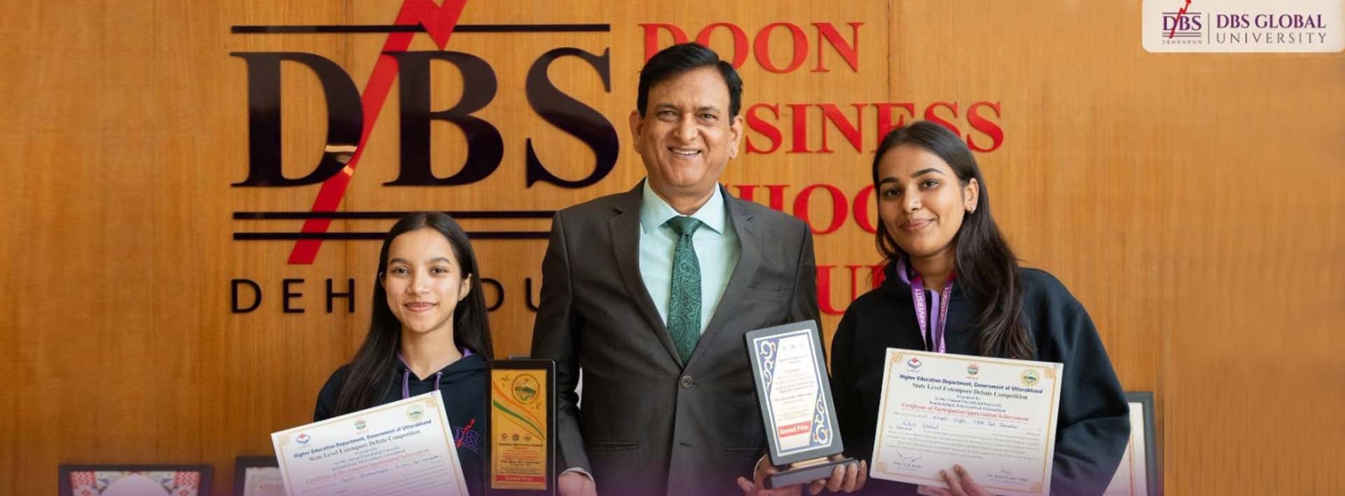 DGU Students Emerge as Runners-up at the State-Level Extempore Debate Competition